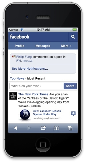  Facebook Upgrades m.facebook.com 